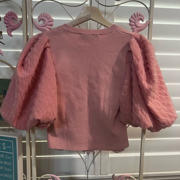 Zara Blush Pink Puff Sleeve Blouse - Picture 3 of 3